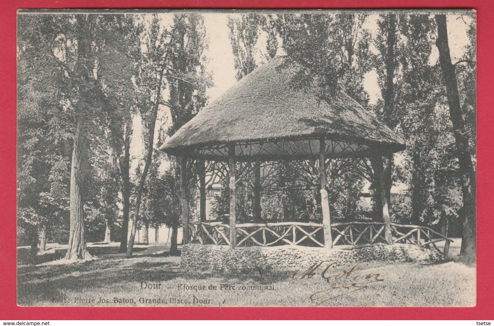 Dour - Kiosque Du Parc Communal - 1905 ( Voir Verso ) - Dour
