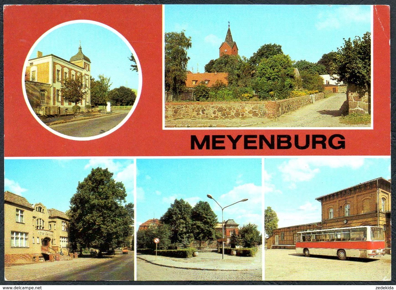 D6965 - Meyenburg Bahnhof Ikarus Omnibus Bus - Bild Und Heimat Reichenbach - Meyenburg
