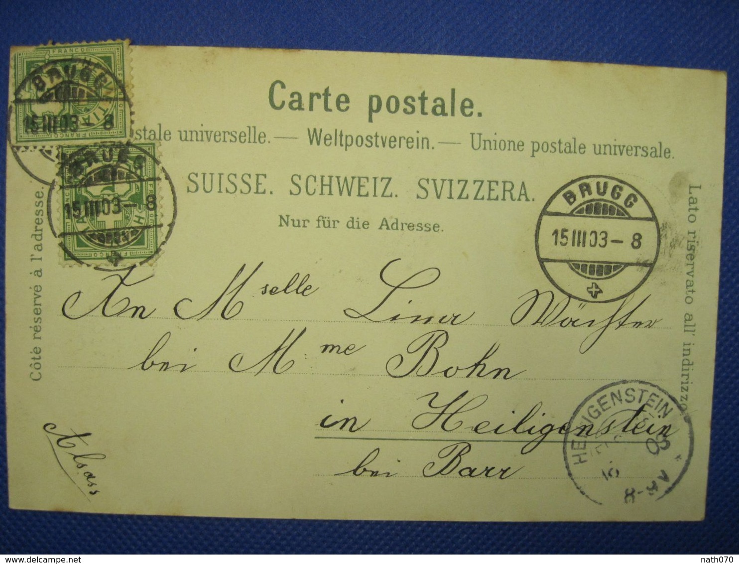 Suisse 1903 Gruss Aus BRUGG Hotel Rotenhaus H. Maurer CPA  AK Ansichtkarte Litho Schweiz - Brugg