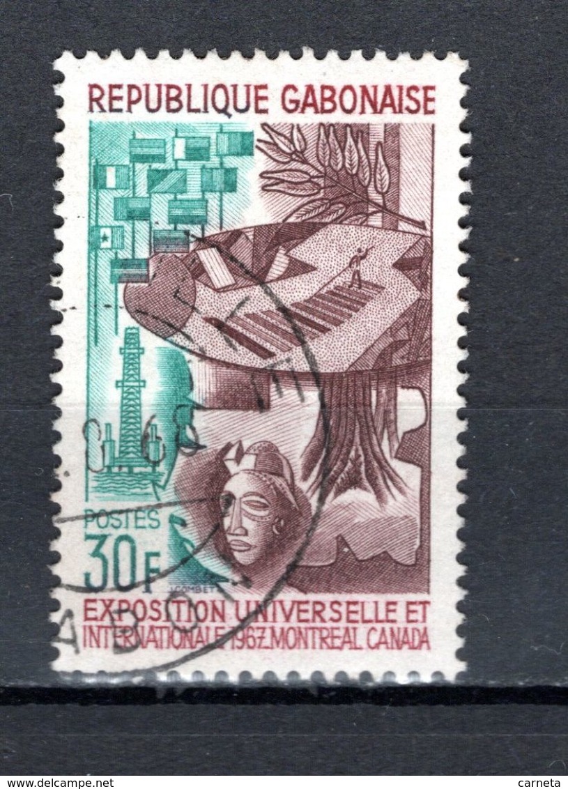 GABON  N° 217   OBLITERE  COTE 0.50€   EXPOSITION DE MONTREAL - Gabón (1960-...)