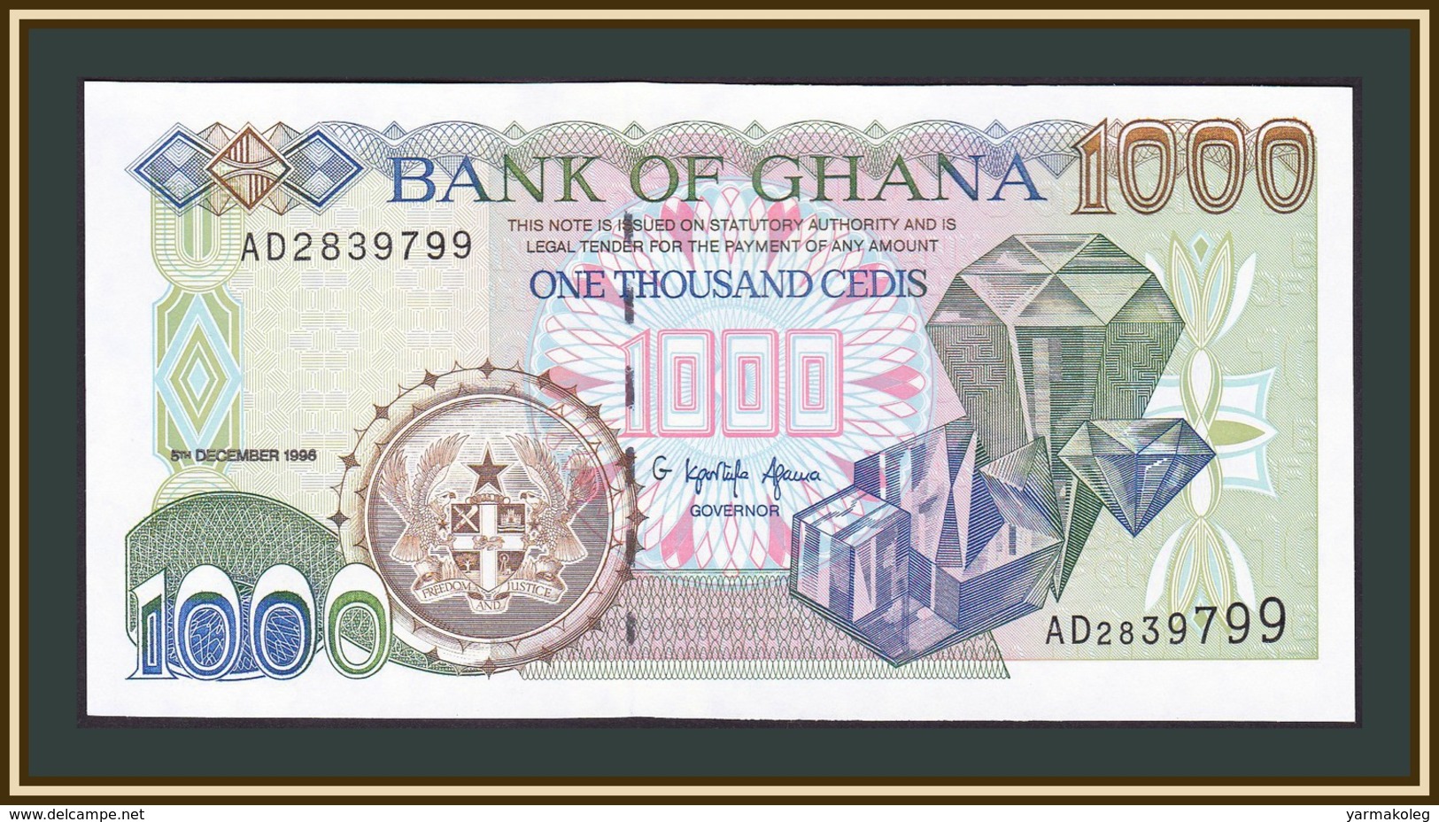 Ghana 1000 Cedi 1996 P-32 (32a) UNC - Ghana