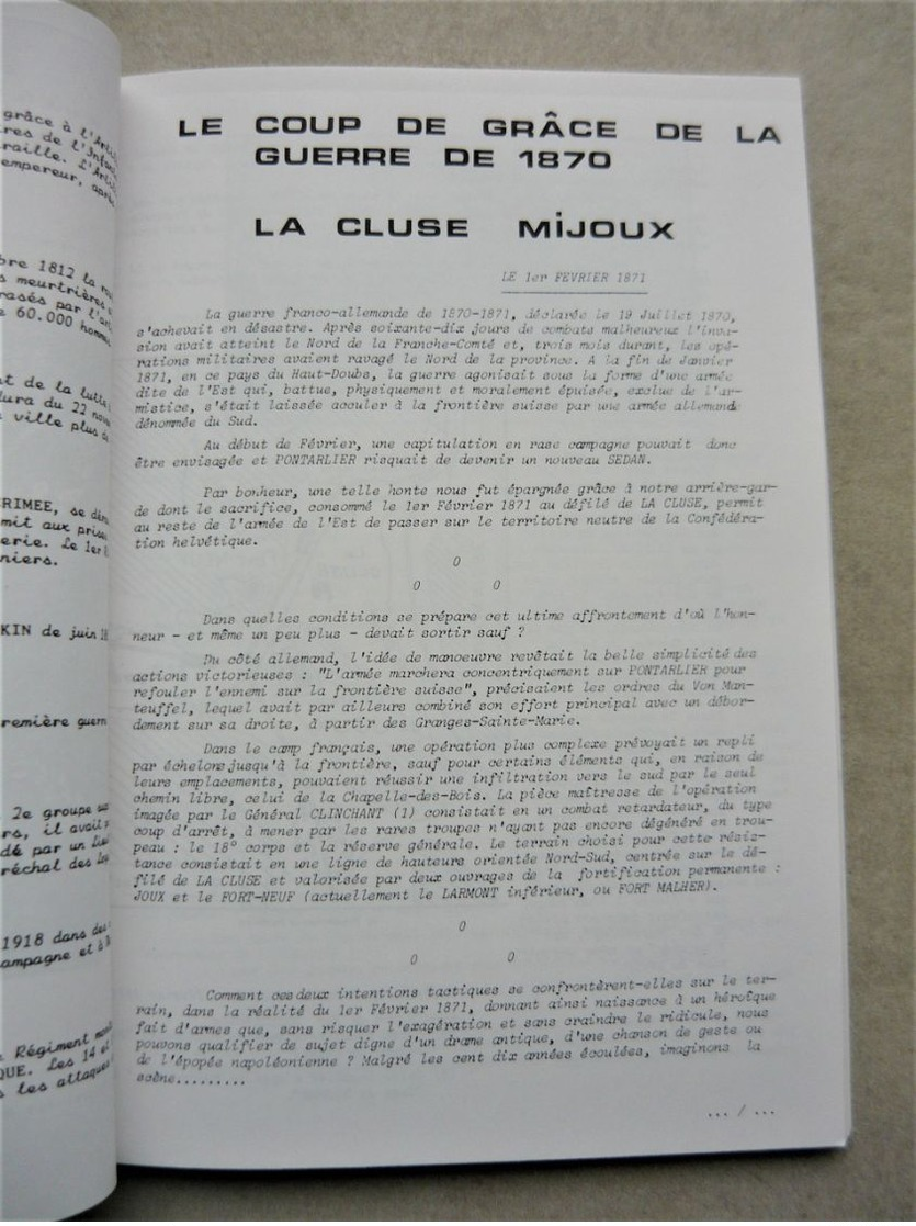 Bulletin Information 7 ème Division Blindée 65 DB Régiment Besancon 1981 - 90 Pages Texte & Photos - Chars AMX - Divers - Autres & Non Classés