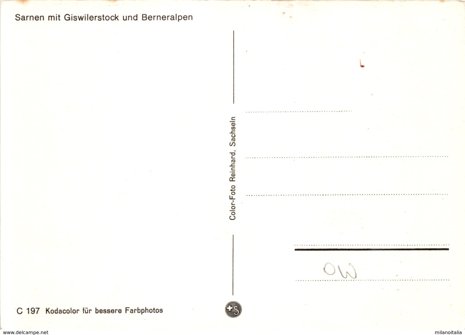 Sarnen Mit Giswilerstock Und Berneralpen (197) - Giswil