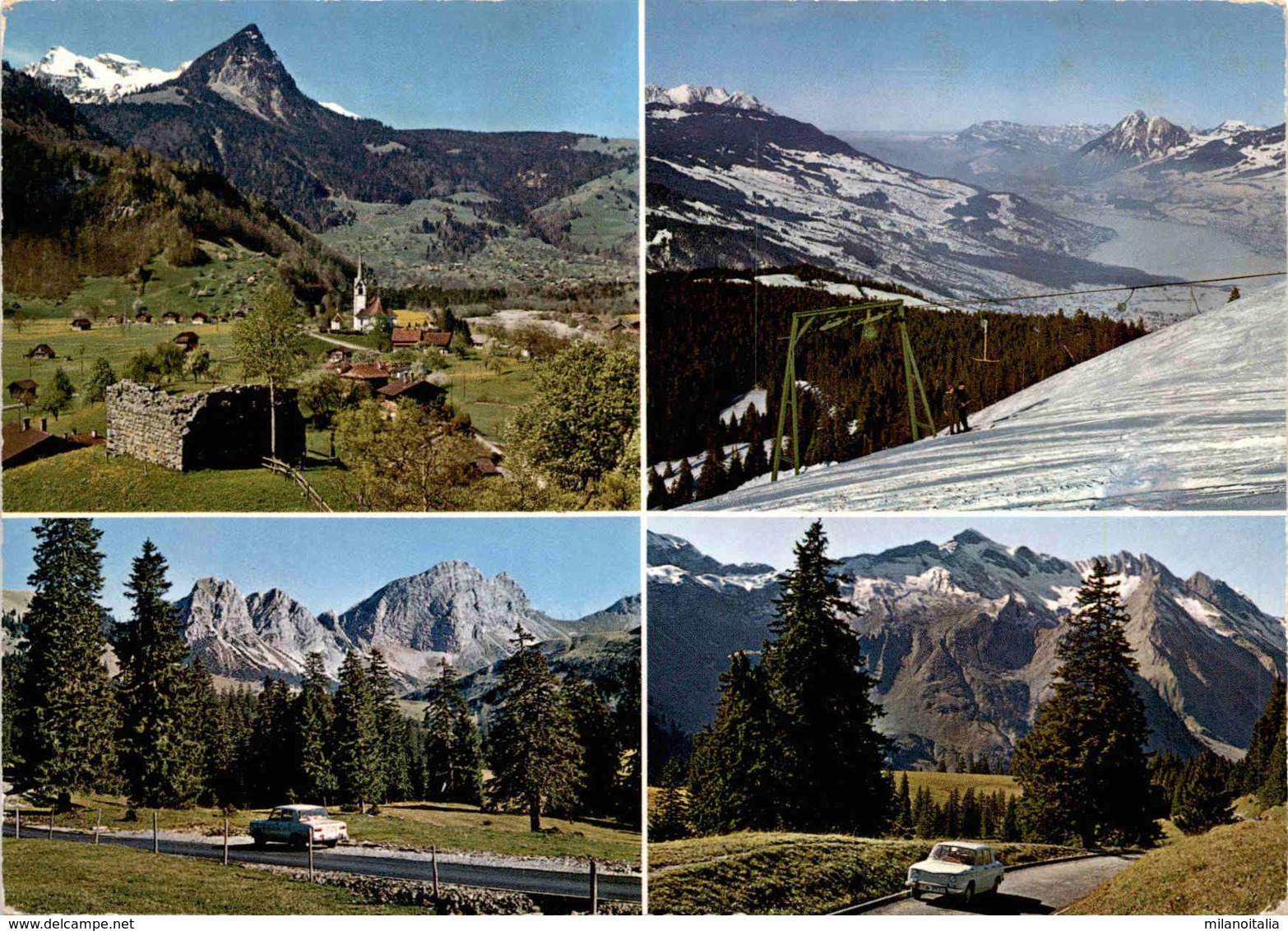 Panoramastrasse Giswil-Sörenberg - 4 Bilder (188) * 16. 2. 1972 - Giswil