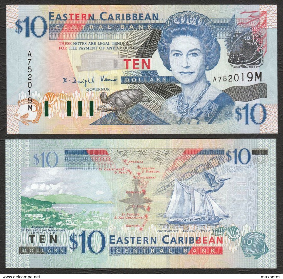 CARAIBI ORIENTALE (EASTERN CARIBBEAN) : 10 Dollars - P43m - MONTSERRAT - Queen Elisabeth II - 2003 - UNC - Caraïbes Orientales