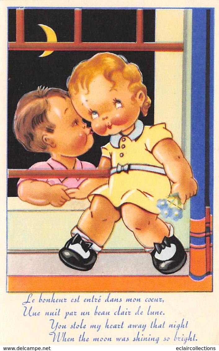 Thème Illustrateur Non Signé. Lot De 7 Cartes:   Dont Enfants,coiffeur,boxe..      (voir Scan) - 1900-1949