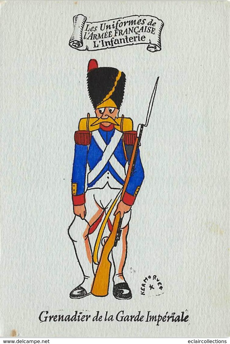 Thème Illustrateur Kermorver . Lot De 10  Cartes: Uniformes De L'Infanterie Française      (voir Scan) - Other & Unclassified