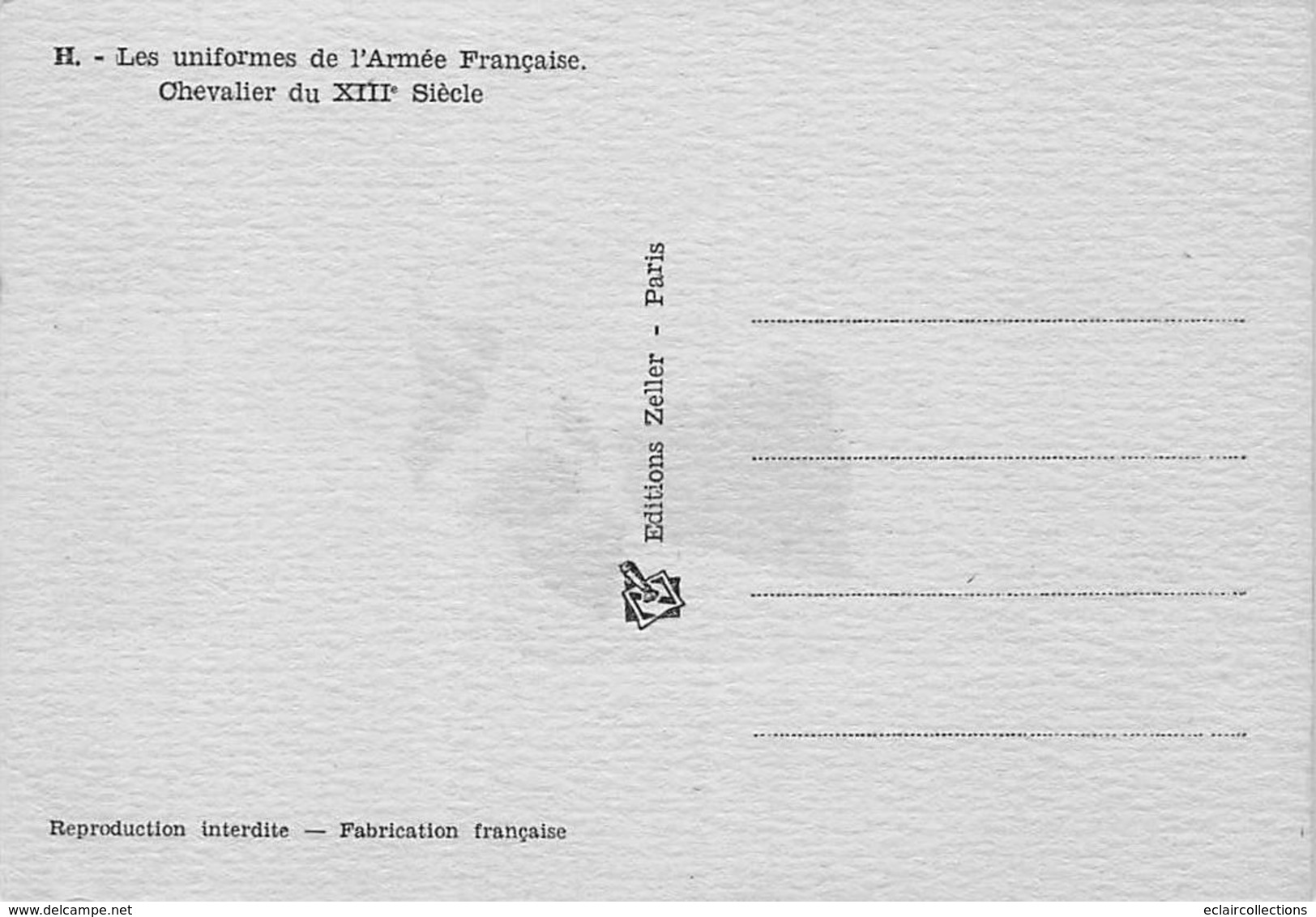Thème Illustrateur Kermorver . Lot de 10  cartes: Uniformes de l'Infanterie Française      (voir scan)