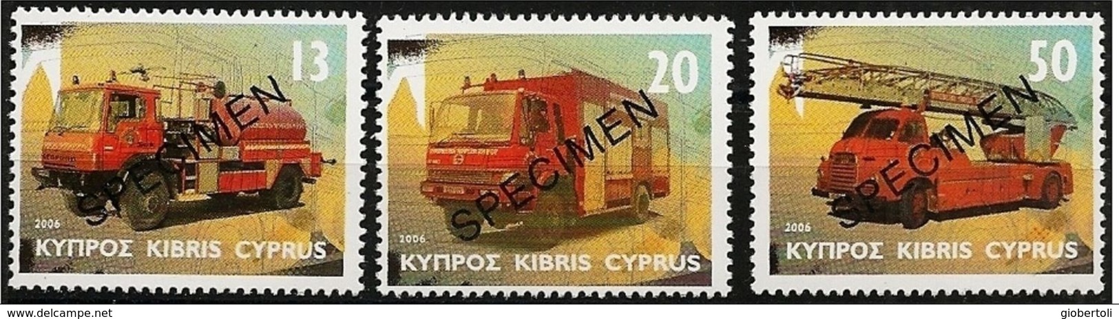 Cipro/Chypre/Cyprus: Specimen, Veicoli Dei Pompieri, Camions De Pompiers, Fire Trucks - Firemen