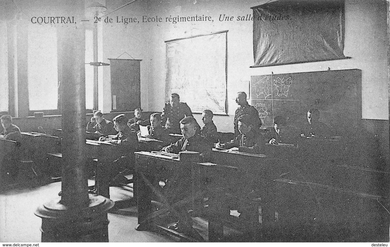 2e Ligne Ecole Régimentaire, Une Salle D'études - Kortrijk - Courtrai - Kortrijk