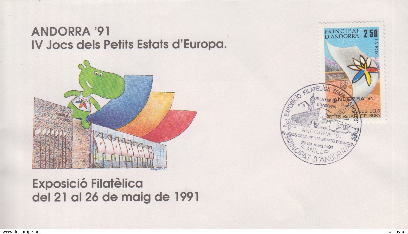 Enveloppe   FDC   1er  Jour    ANDORRE    IVéme  Jeux  Des  Petits  Etats   1991 - FDC