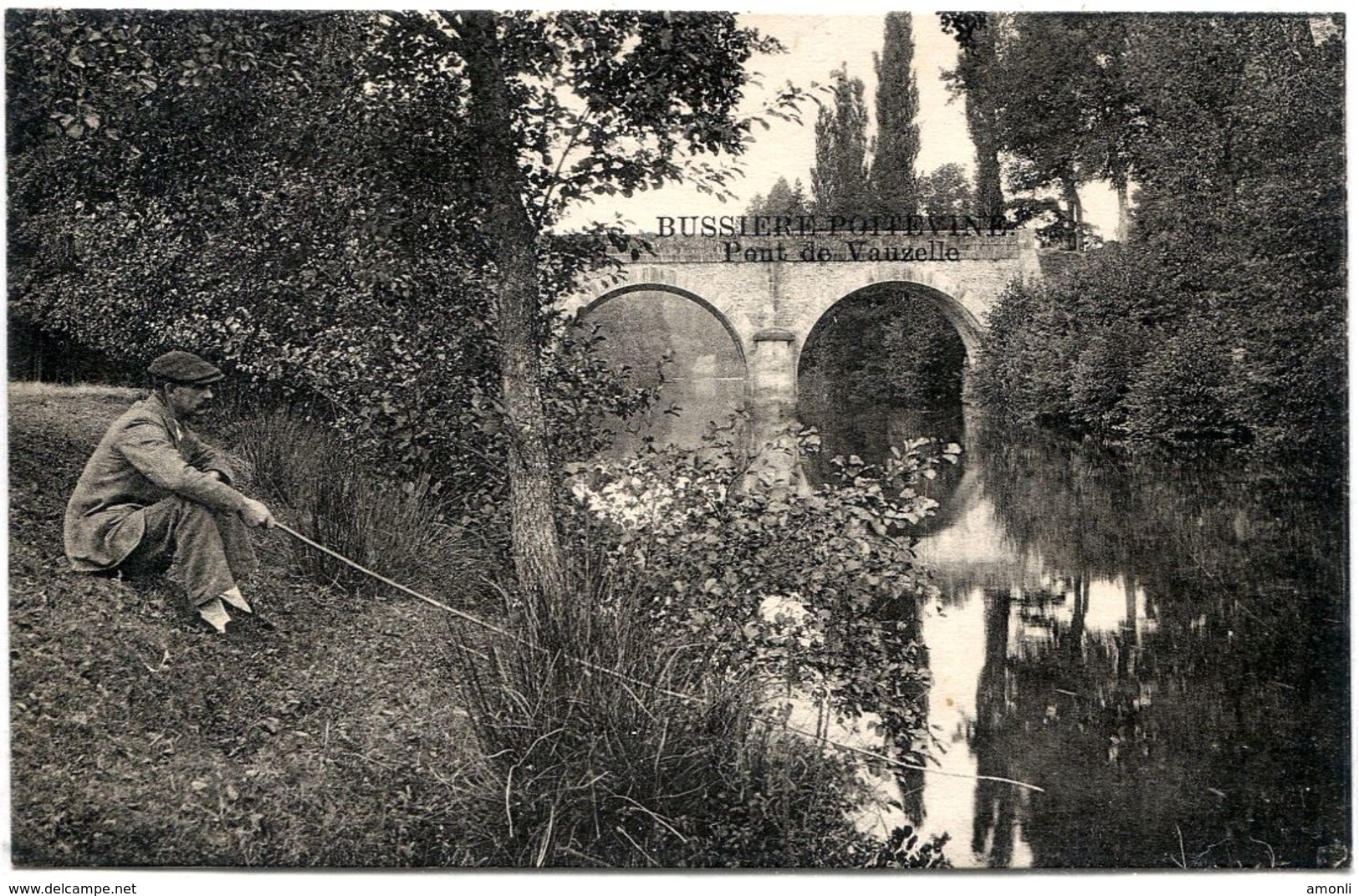 87. HAUTE-VIENNE - BUSSIERE-POITEVINE. Pont De Vauzelle. Pêcheur BPlan. - Bussiere Poitevine