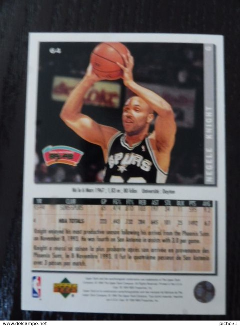 NBA - UPPER DECK 1997 - SPURS - NEGELE KNIGHT - 1990-1999