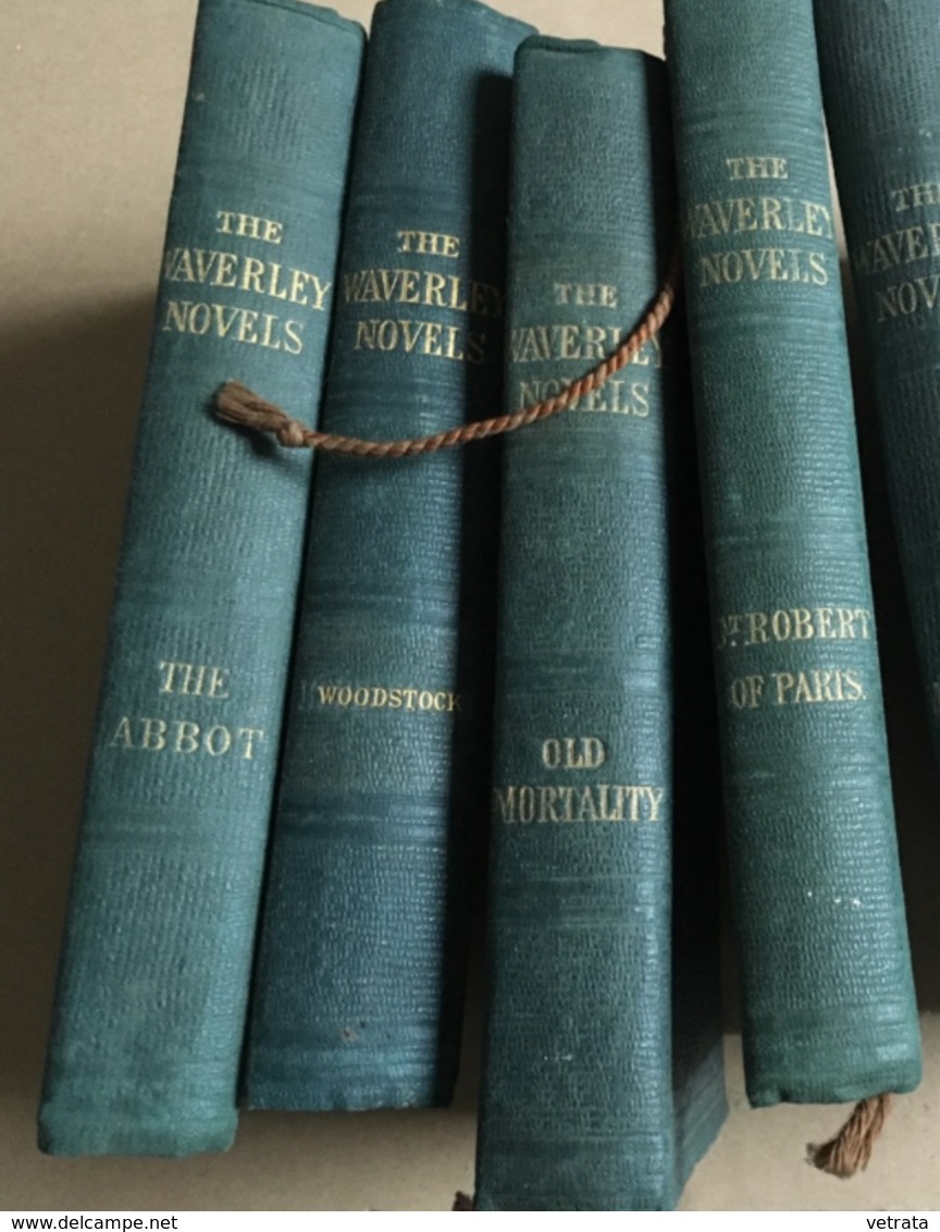 Lot De 5 Livres De Sir Walter Scott (Ed. A. & Ch. Black - 1862/63) : Fortunes Of Nigel-Count Robert Of Paris-Old Mortali - Autres & Non Classés