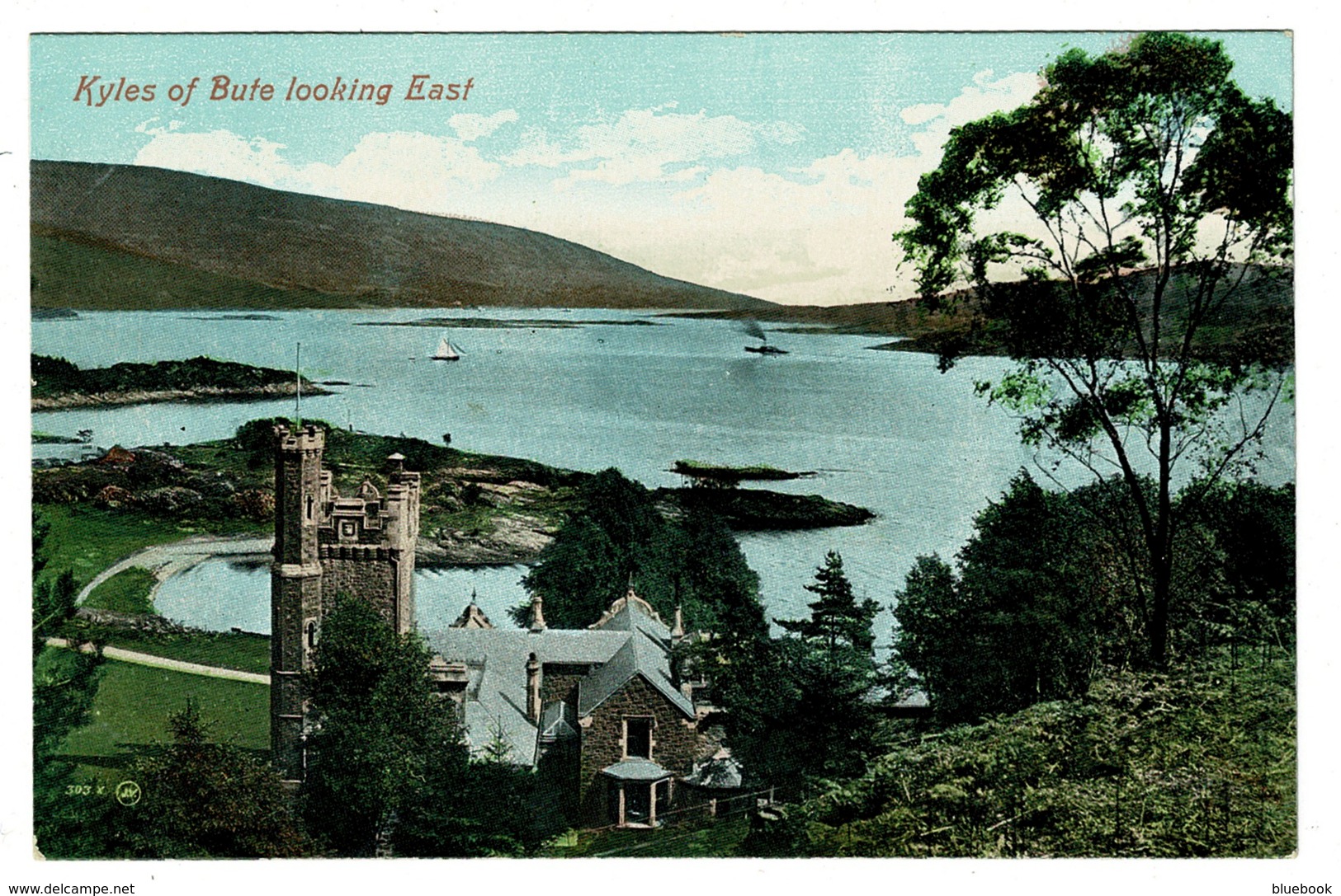 Ref 1371 - Early Postcard - Kyles Of Bute Looking East - Isle Of Bute Scotland - Bute