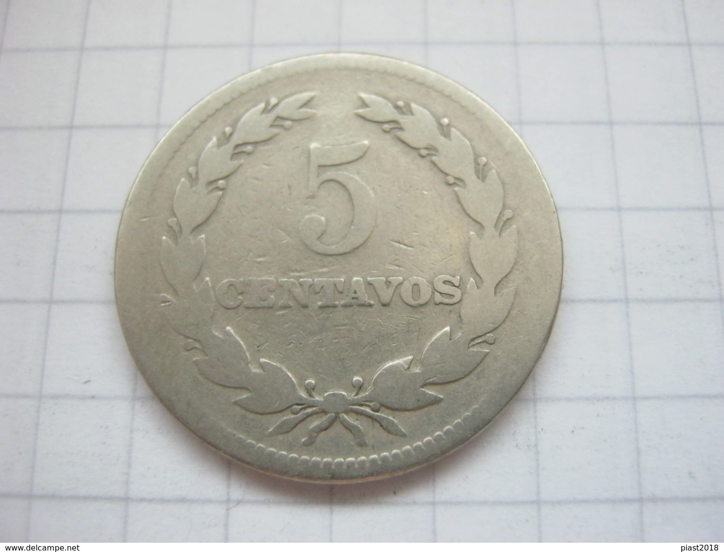 El Salvador , 5 Centavos 1944 - Salvador