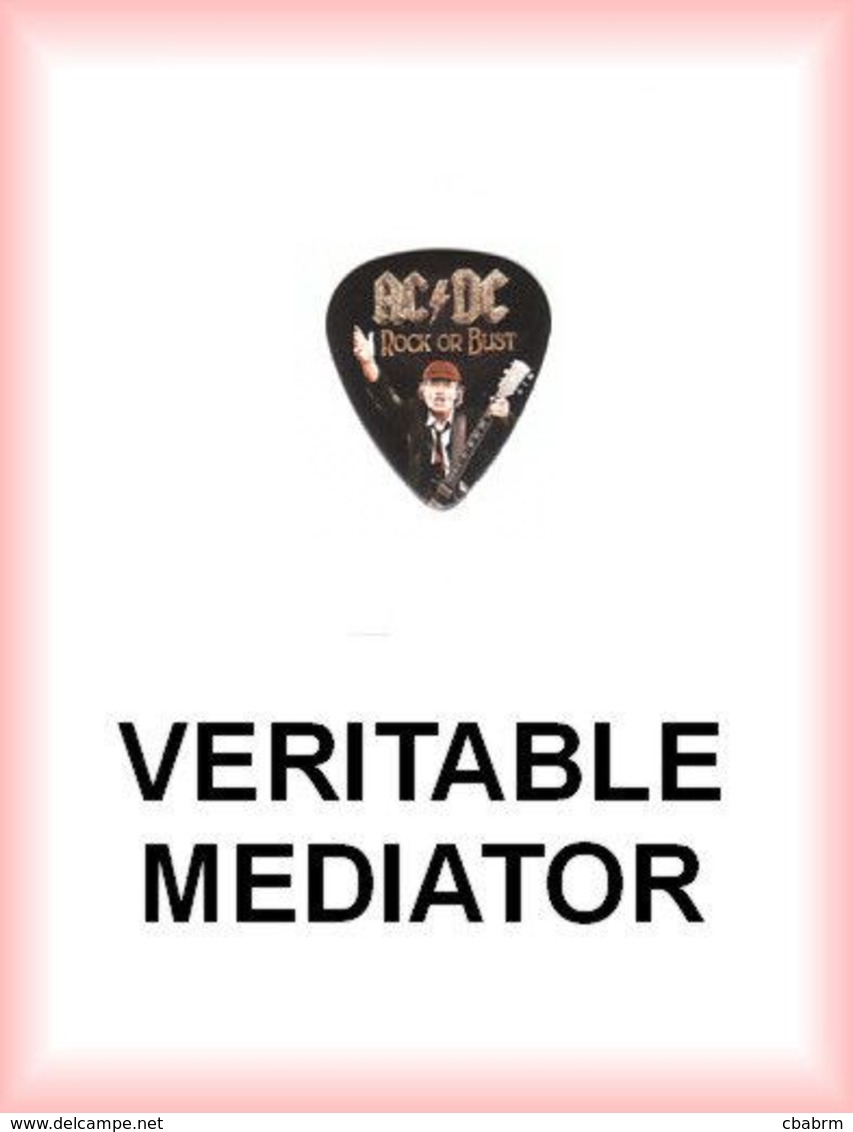 AC/DC MEDIATOR Medium ACDC AC DC PLECTRUM Guitar Pick ROCK OR BUST - Zubehör & Versandtaschen