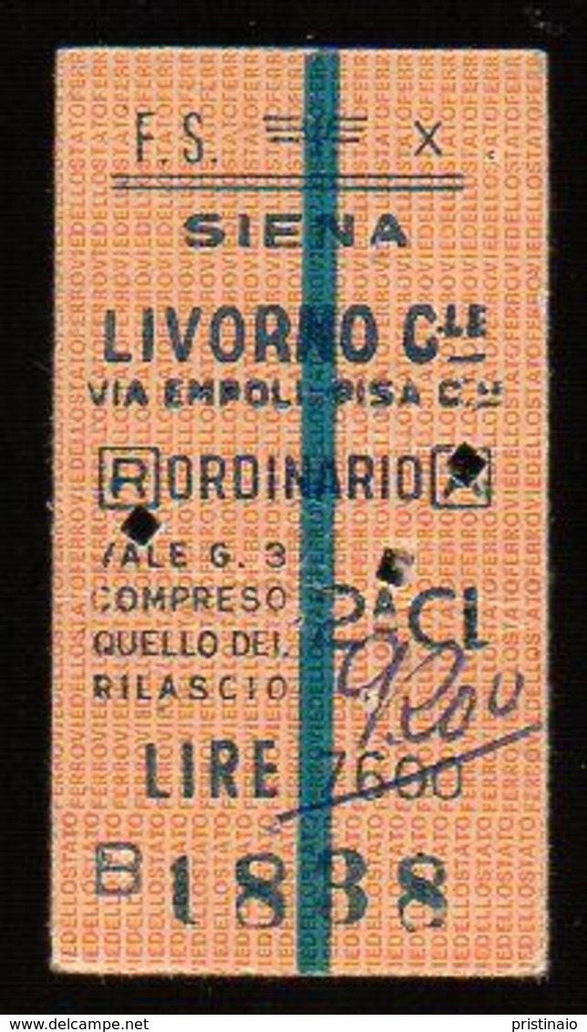 Biglietto Ordinario Siena -Livorno Centrale - Europa