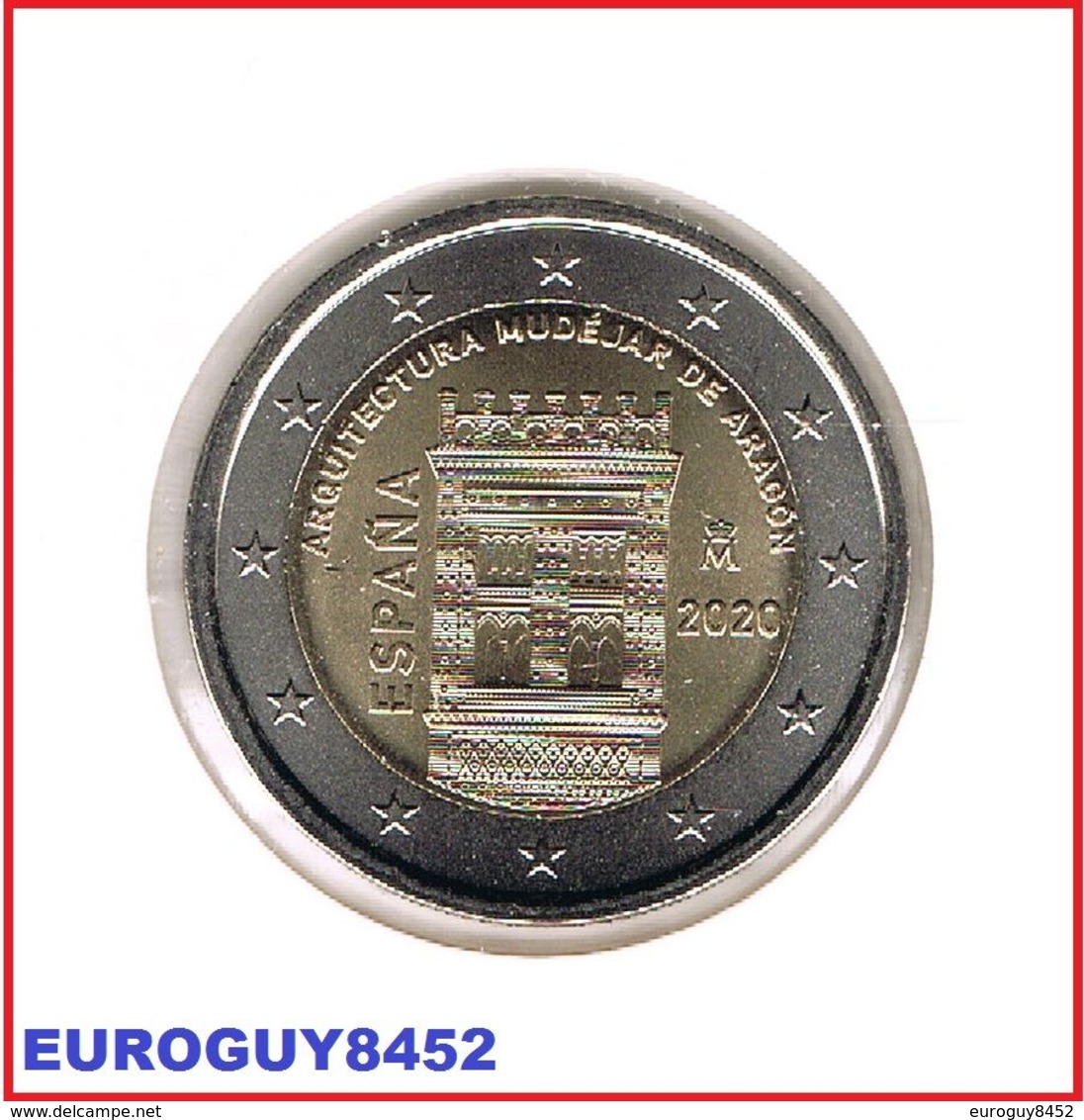 SPANJE - 2 € COM. 2020 UNC - ARCHITECTUUR ARAGON - Spanien