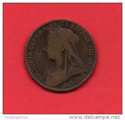 UK, Circulated Coin VF, 1899, 1 Penny, Older Victoria, Bronze, KM790 C1957 - D. 1 Penny