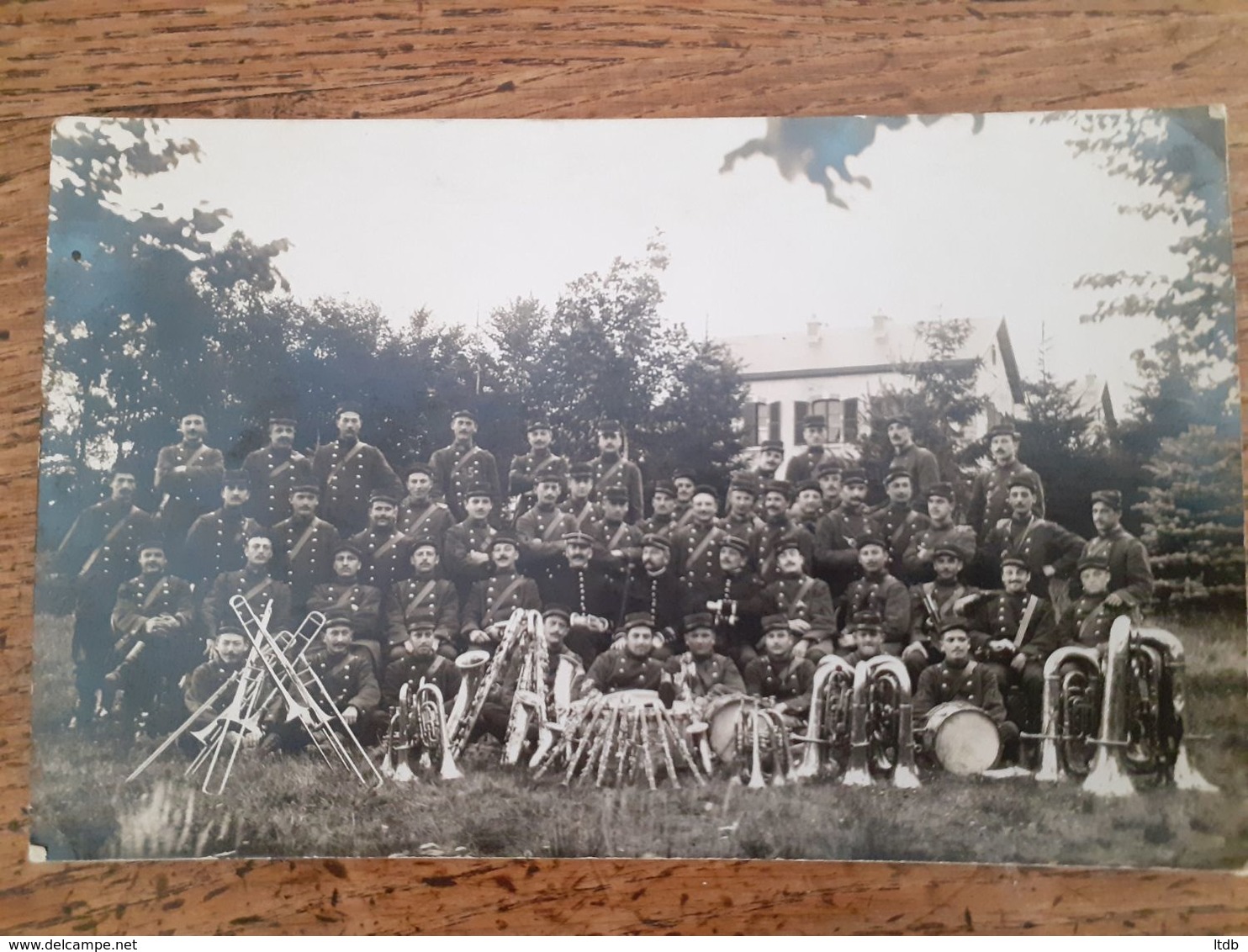 La Courtine , Creuse 23, Carte Photo De La Musique D' Un Régiment Avant 1914 Poilus Ww1 14 18 - La Courtine