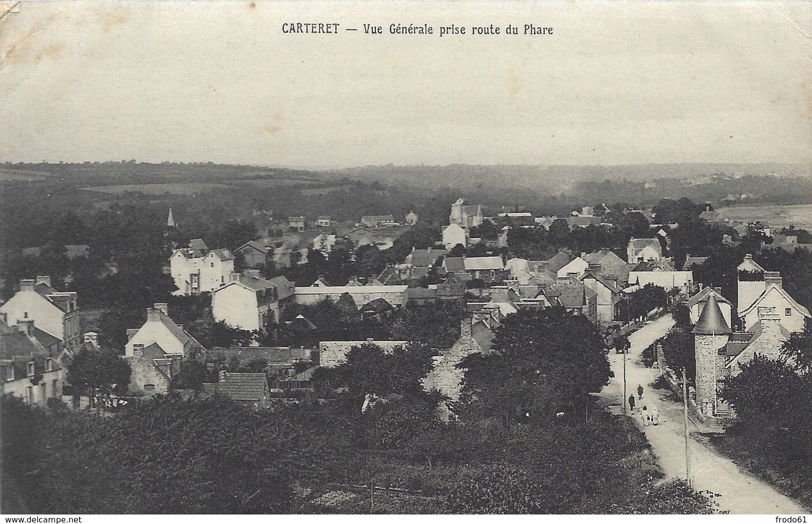 CARTERET, VUE GENERALE PRISE ROUTE DE PHARE, 1916 - Carteret