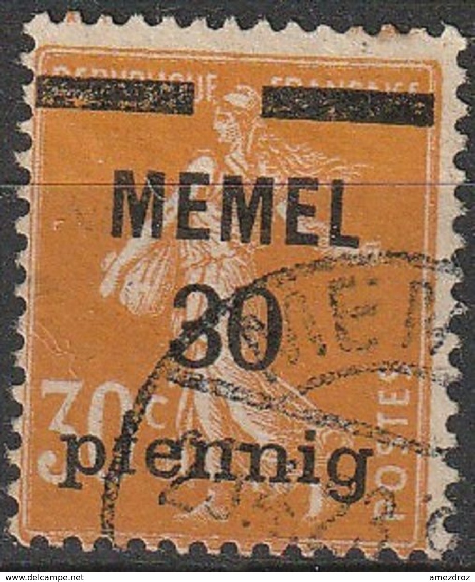 Memel 1920 N° 21 Semeuse Surchargée (E14) - Gebruikt