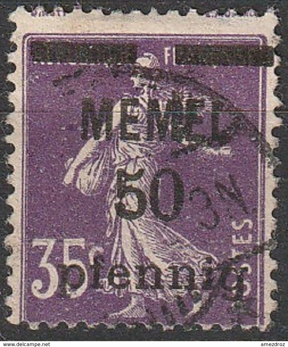 Memel 1920 N° 23 Semeuse Surchargée (E14) - Gebruikt