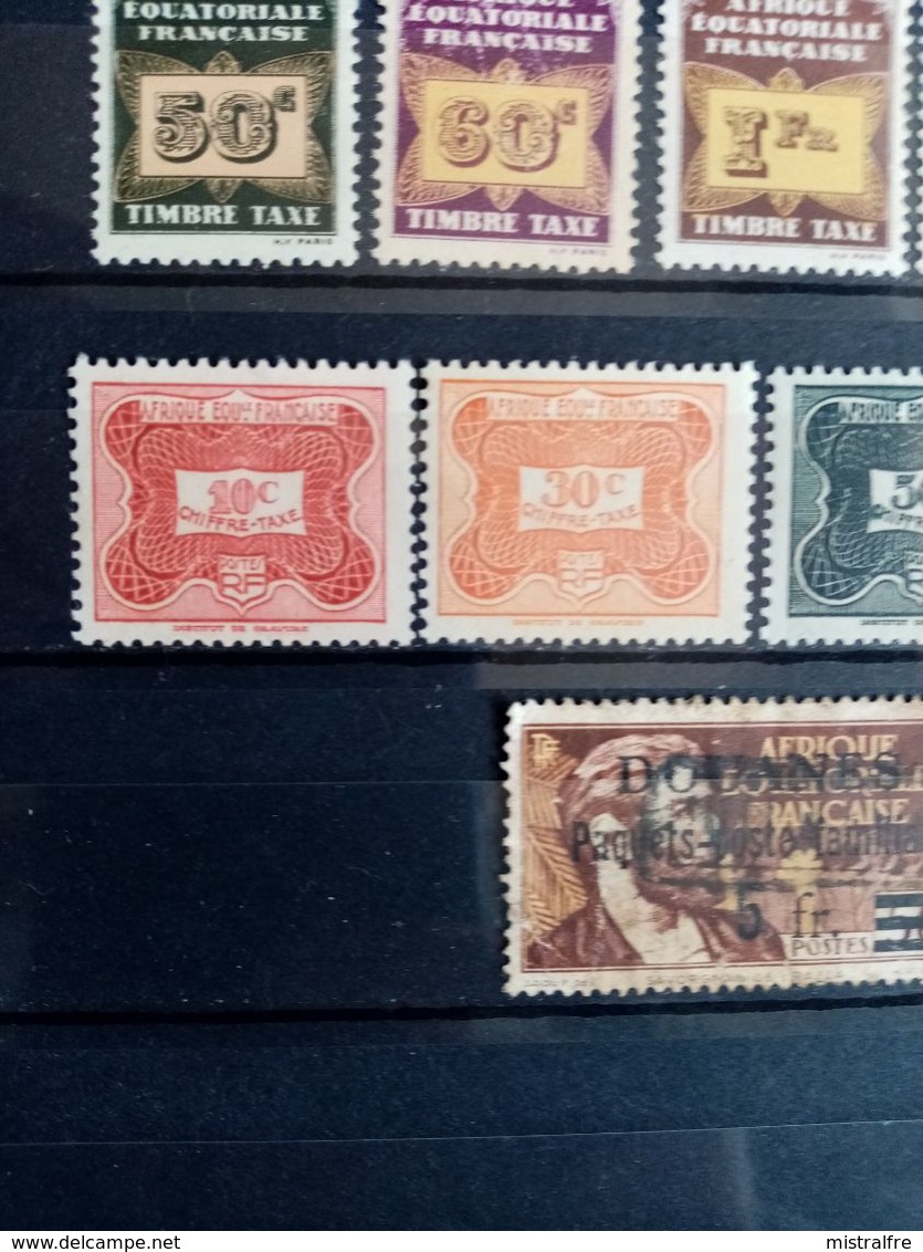 AEF . 1937 à 1946.  TAXES .16 NEUFS  . Côte Yvert  14,80 € - Unused Stamps