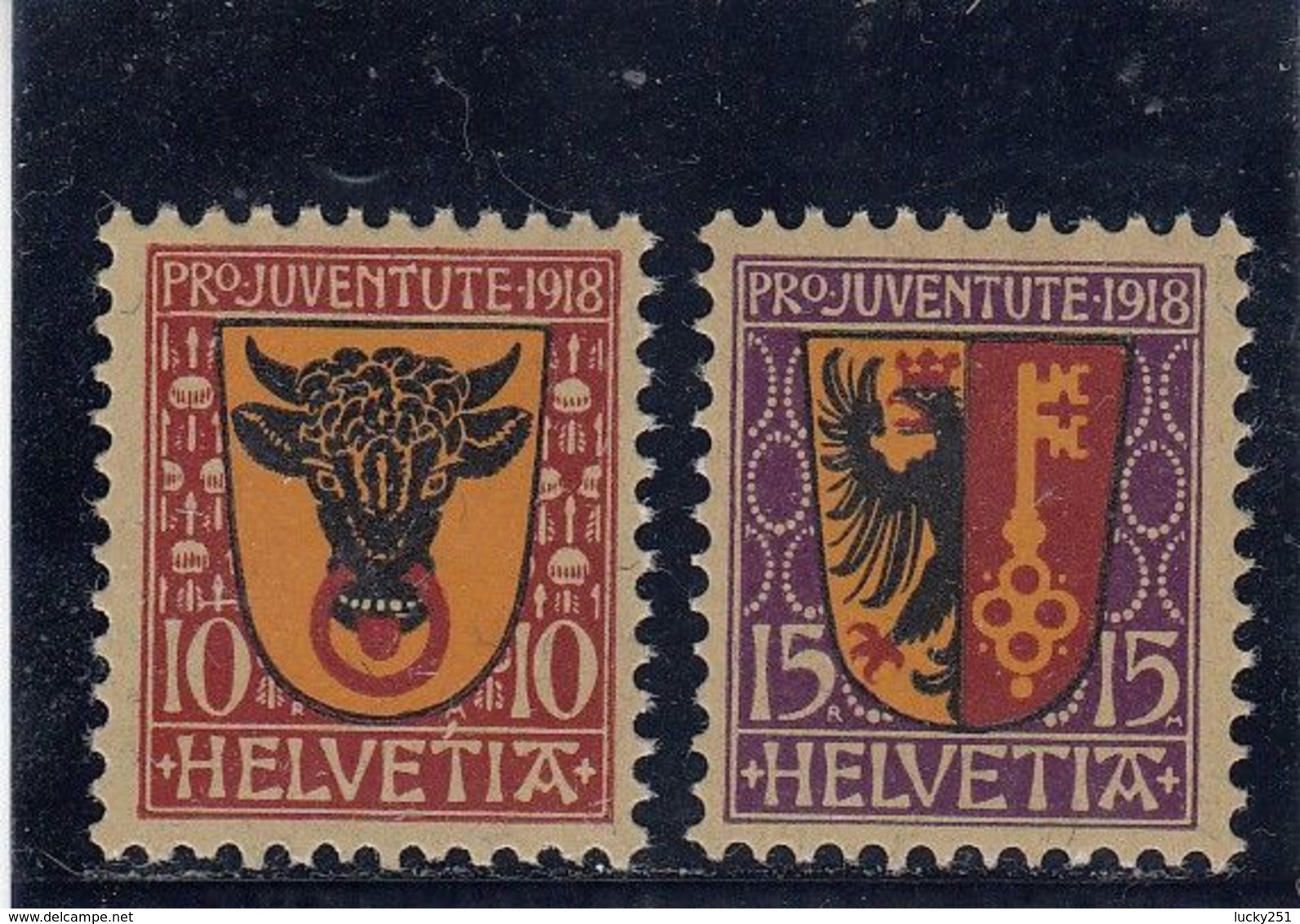 Suisse - Année 1918 - Neuf** - Pro Juventute - N° Zumstein 10/11** - Ecussons De Cantons - Nuevos