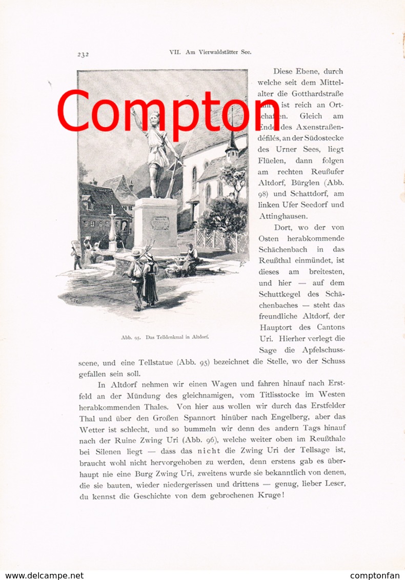 A102 286 - E.T.Compton Paul Hey Titlis Urner See Artikel Mit 7 Bildern 1896 !! - Otros & Sin Clasificación