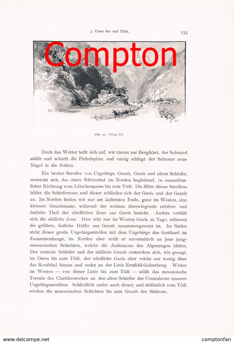 A102 286 - E.T.Compton Paul Hey Titlis Urner See Artikel Mit 7 Bildern 1896 !! - Otros & Sin Clasificación