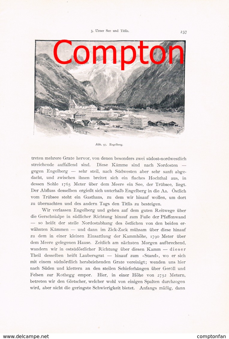 A102 286 - E.T.Compton Paul Hey Titlis Urner See Artikel Mit 7 Bildern 1896 !! - Otros & Sin Clasificación