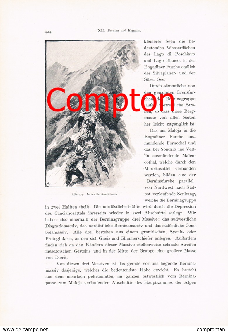A102 298 - E.T.Compton Paul Hey Bernina Samaden Artikel Mit 6 Bildern 1896 !! - Otros & Sin Clasificación