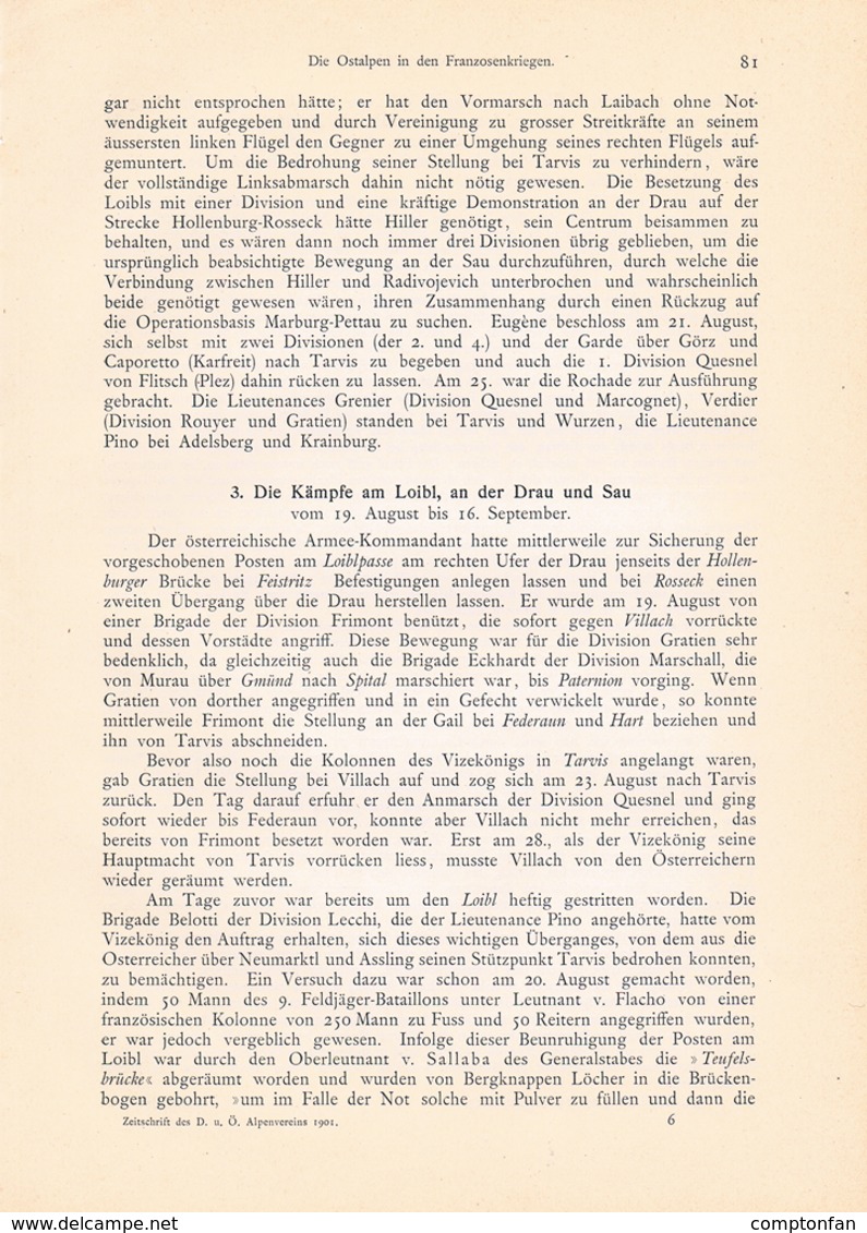 A102 303-2 Franzosenkrieg Alpenbund Österreich Wiener Frieden Artikel 1901 !! - Polizie & Militari
