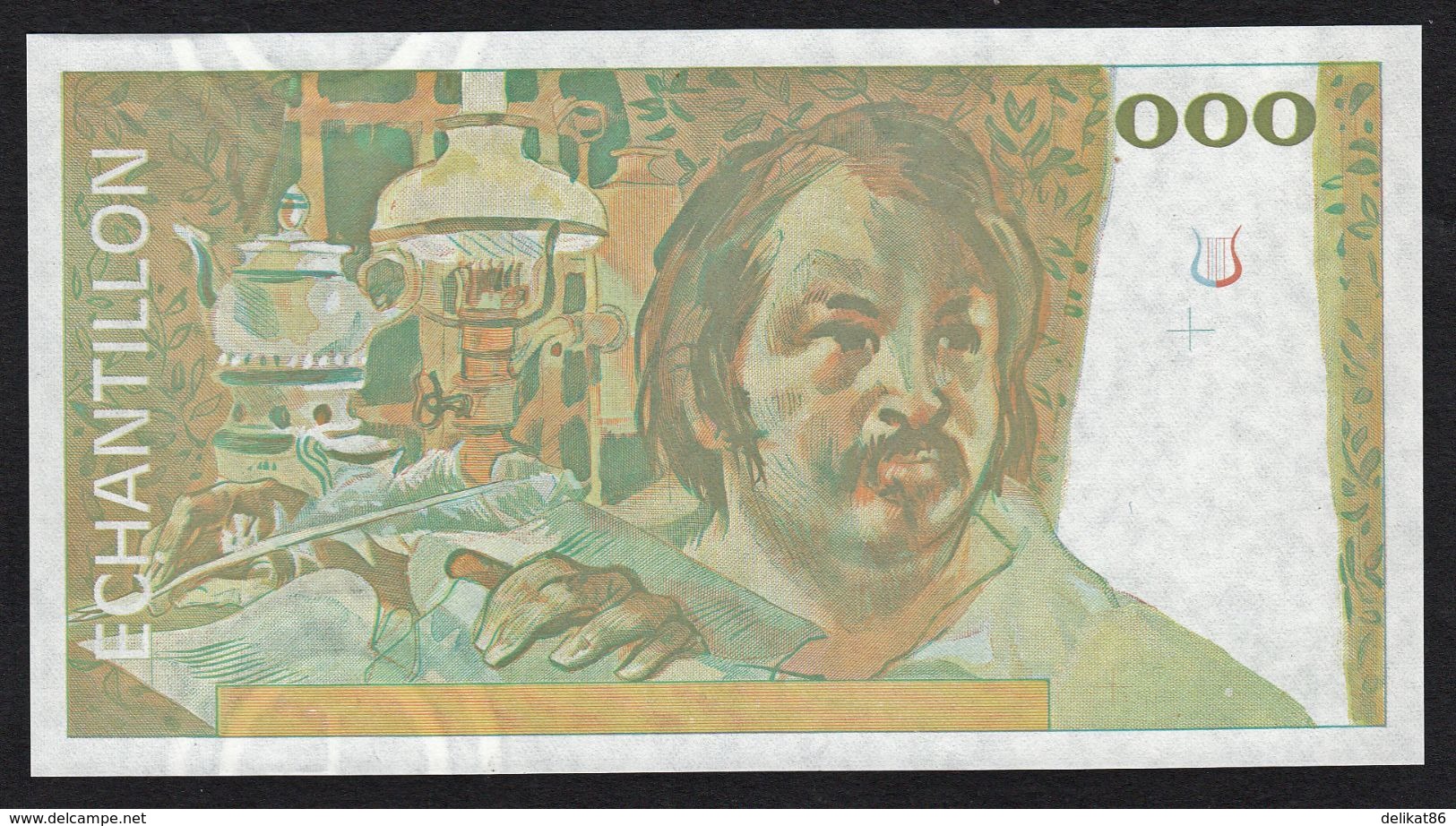 Probedruck Testbanknote Specimen Frankreich 1988 Echantillion Balzac - Fiktive & Specimen