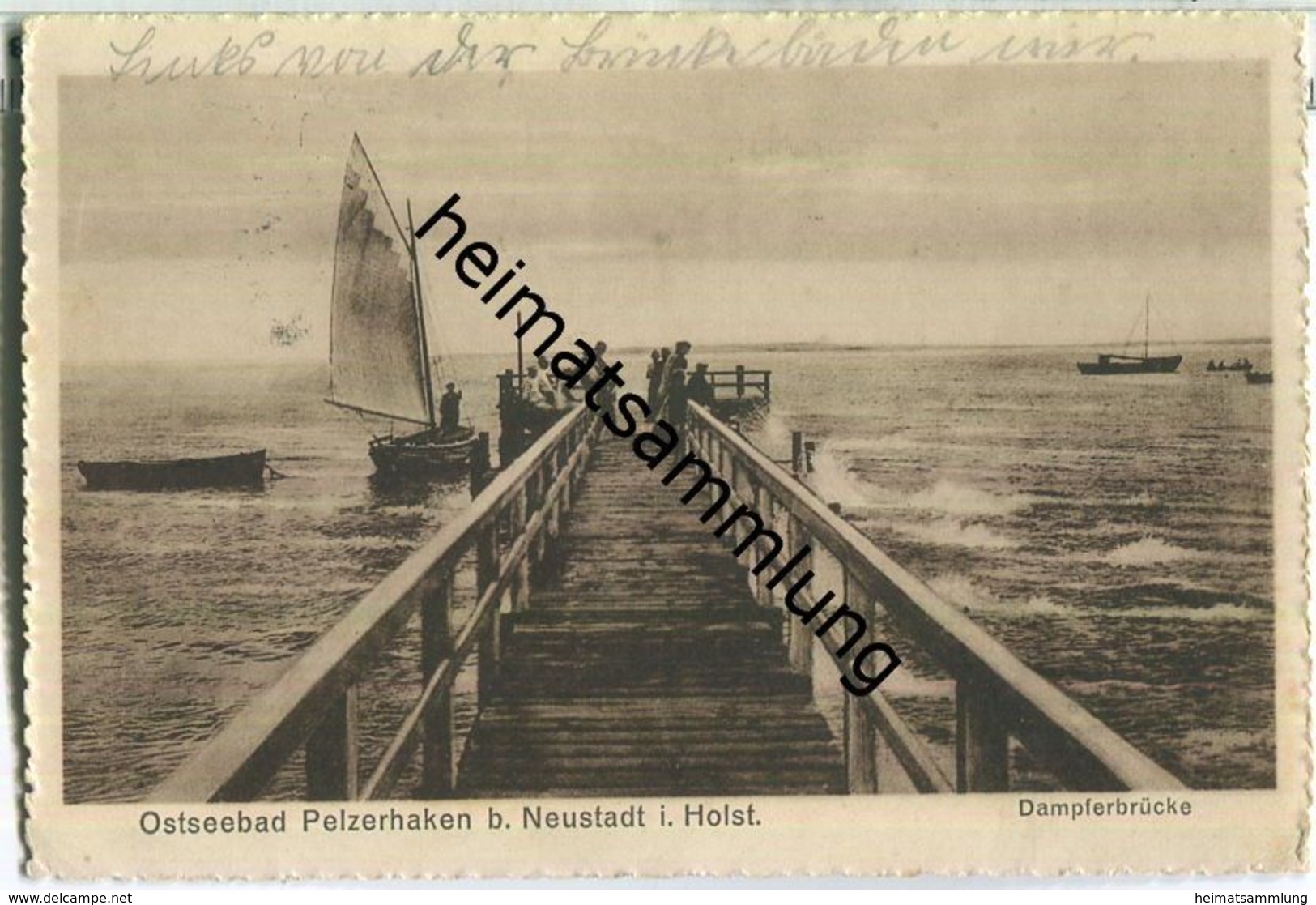 Ostseebad Pelzerhaken - Dampferbrücke - Verlag Julius Simonsen Oldenburg - Neustadt (Holstein)