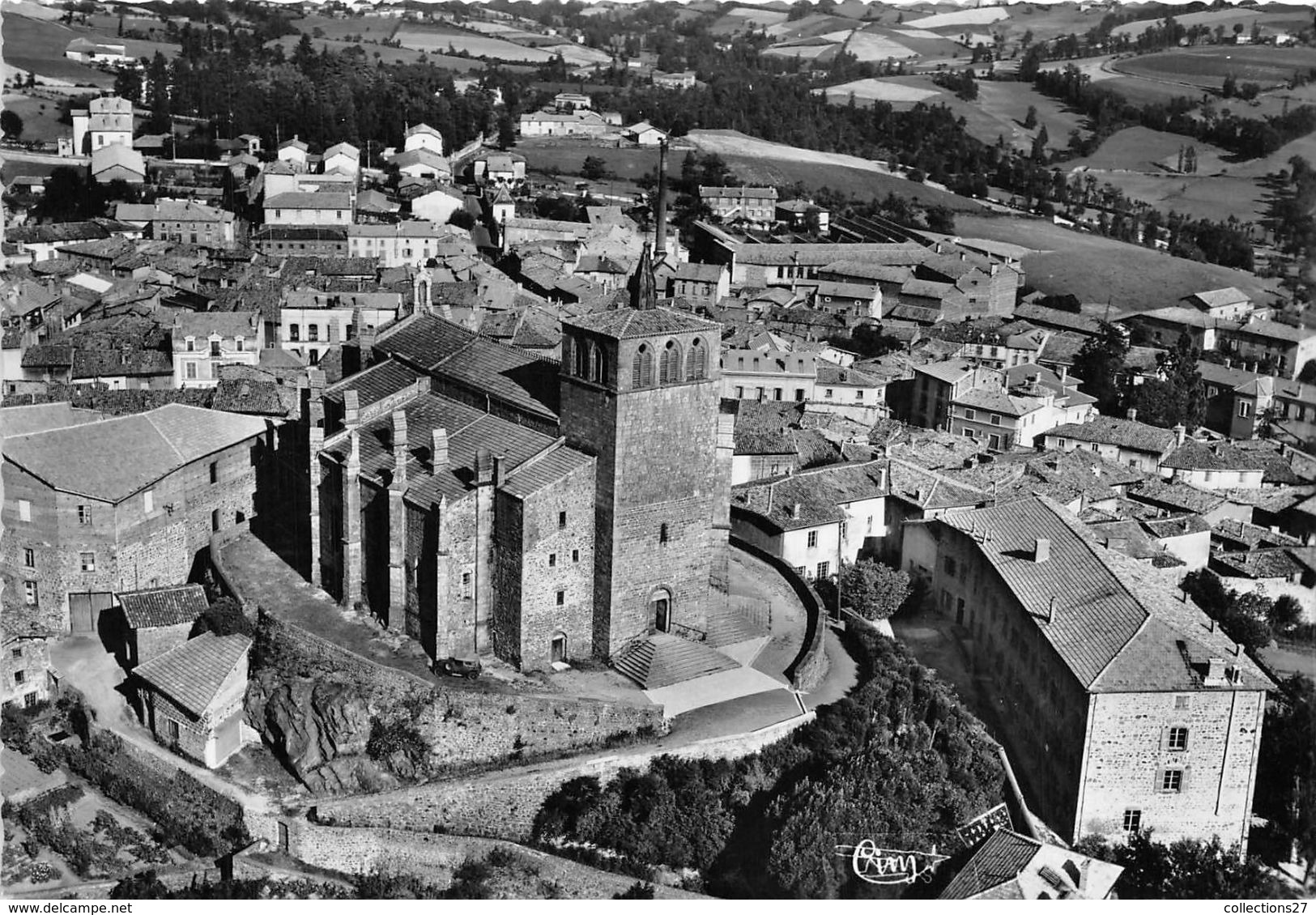 69-SAINT-SYMPHORIEN-SUR-COISE- VUE AERIENNE DE L'EGLISE - Saint-Symphorien-sur-Coise