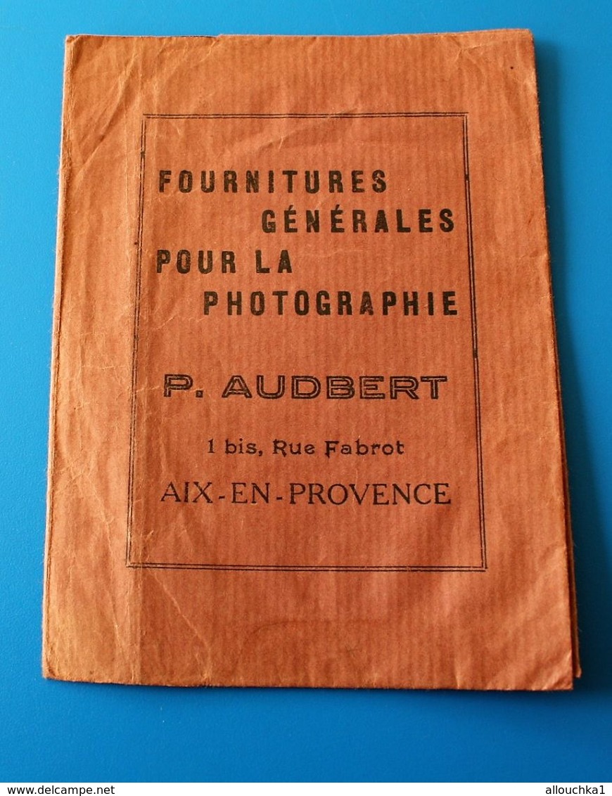 1943-WW1 Pochette Photographique Fourniture Photographie AUDIBERT AIX-EN-PROVENCE Ayant Contenu Photos Chantier Jeunesse - Matériel & Accessoires