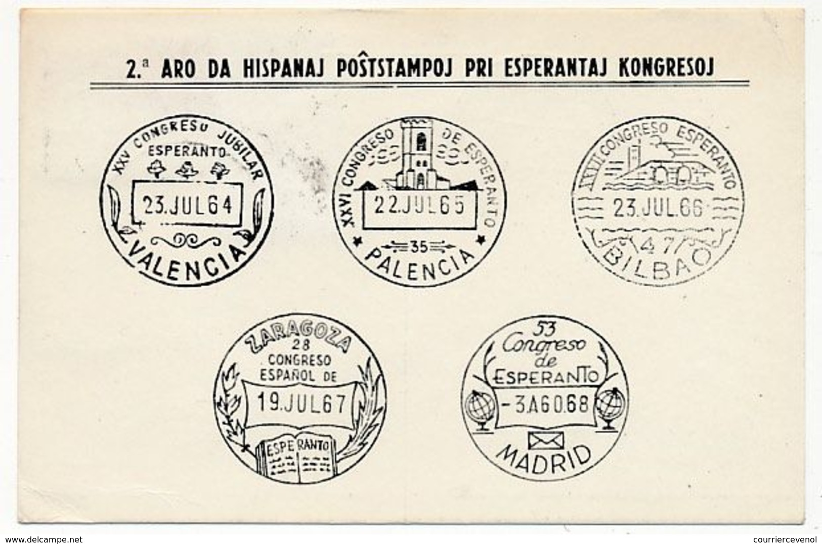 ESPAGNE - CP 29eme Congrès Espagnol D'Espéranto - LA LAGUNA 1969 - Esperánto