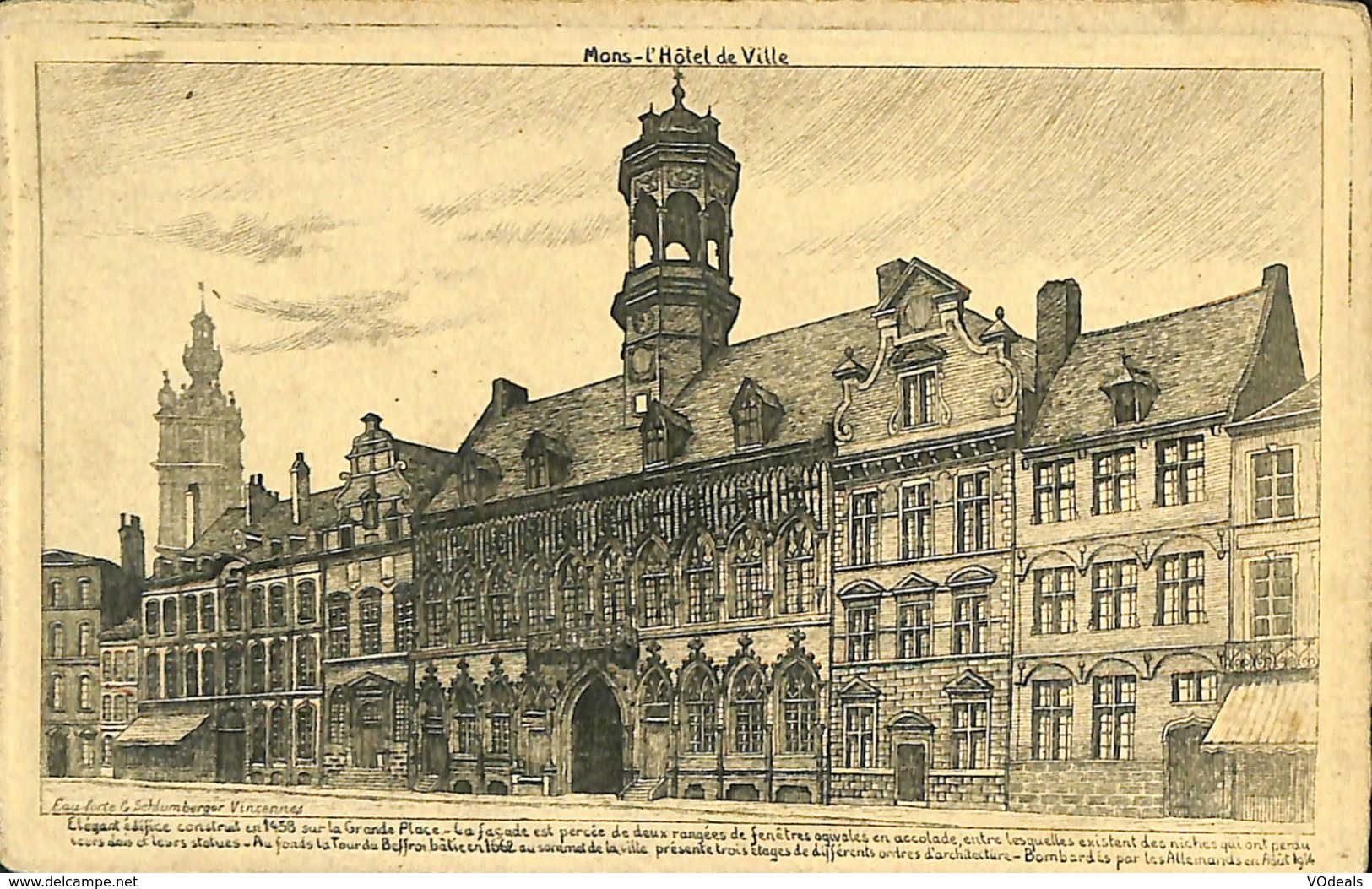 028 191 - CPA - Belgique - Mons - L'Hôtel De Ville - Mons