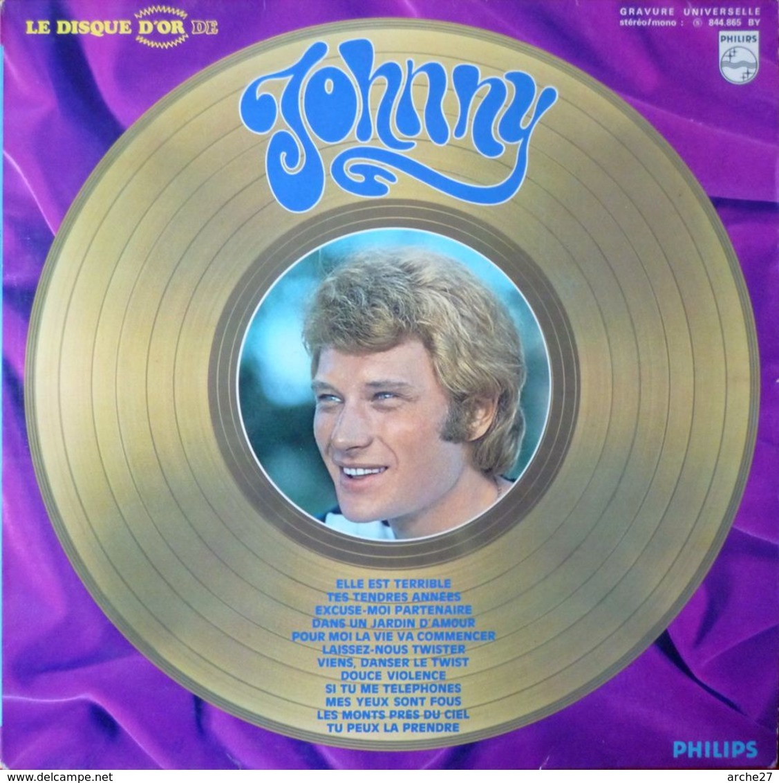 JOHNNY HALLYDAY - LP - 33T - Disque Vinyle - Le Disque D'or - 844865.1 - Rock