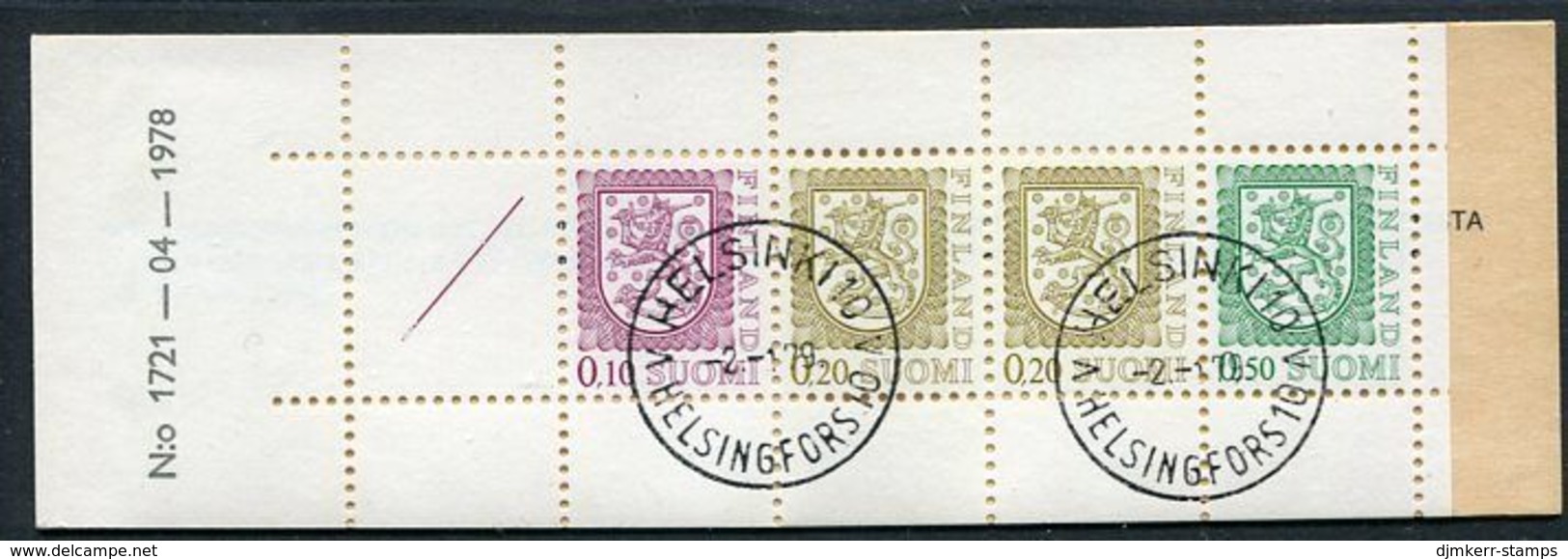 FINLAND 1978 Lion Definitive Type I 1 Mk. Complete Booklet, Cancelled.  Michel MH 10 I - Carnets