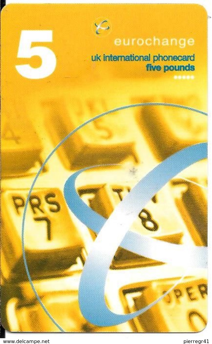CARTE-PREPAYEE-GB-TCS-EUROCHANGE-5£-12/98-Gratté-Plastic Fin Glacé-TBE-RARE - BT Global Cards (Prepaid)