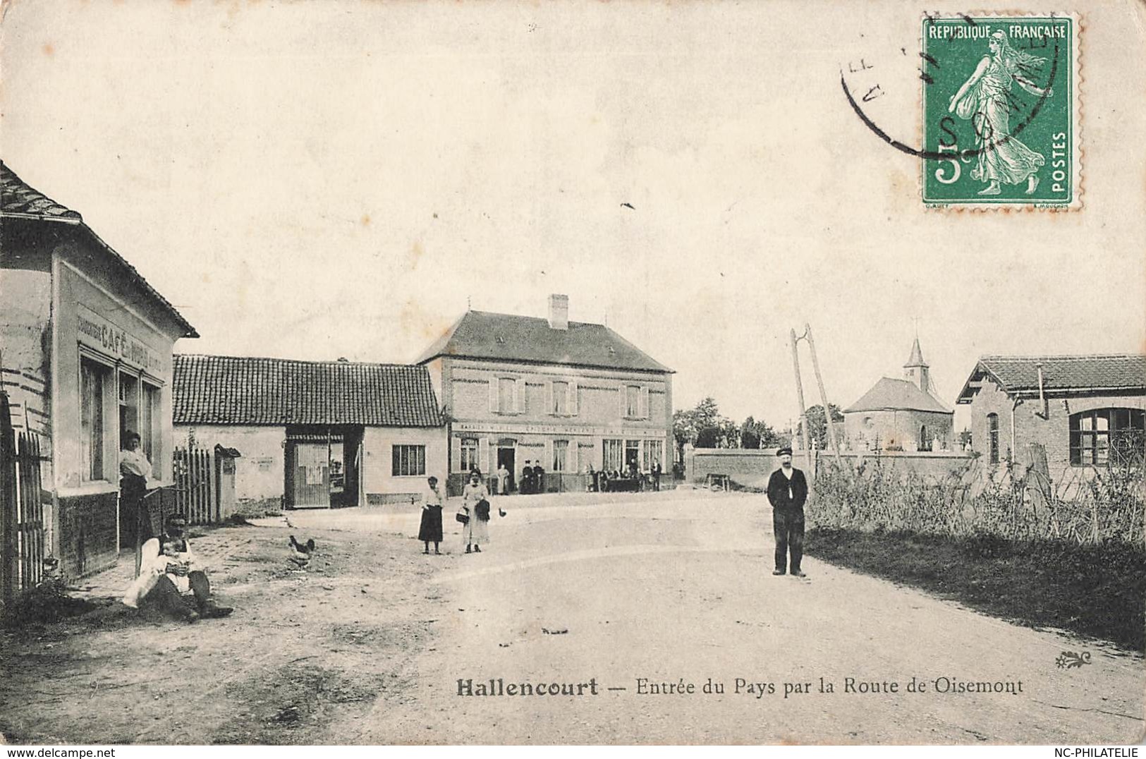 CPA 745 - Somme - Hallencourt - Entrée Du Pays Par La Route De Oisemont - Sonstige & Ohne Zuordnung