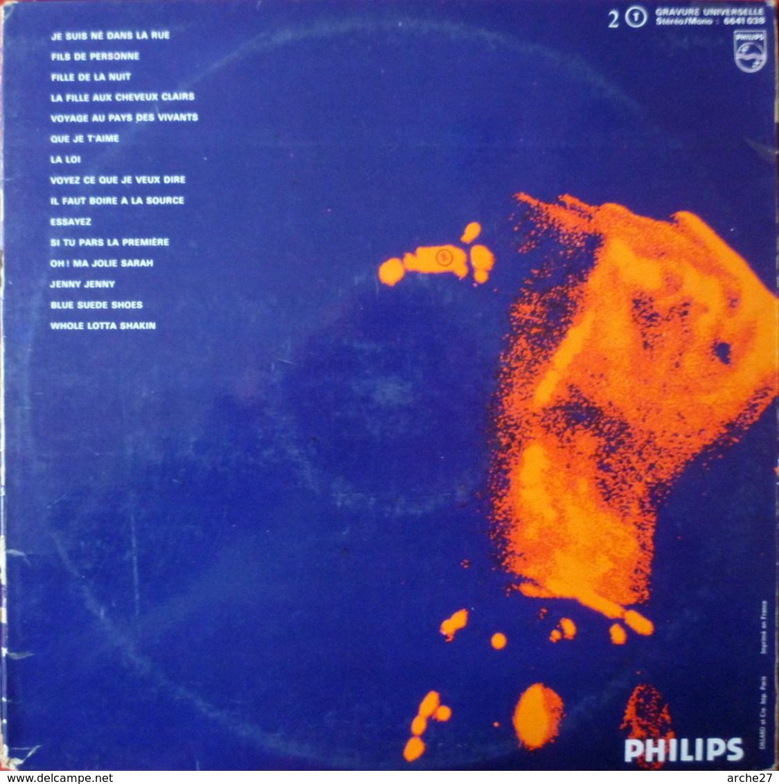 JOHNNY HALLYDAY - LP - 2 X 33T - Disque Vinyle - Live At The Palais Des Sports Paris - 6641038 - Rock