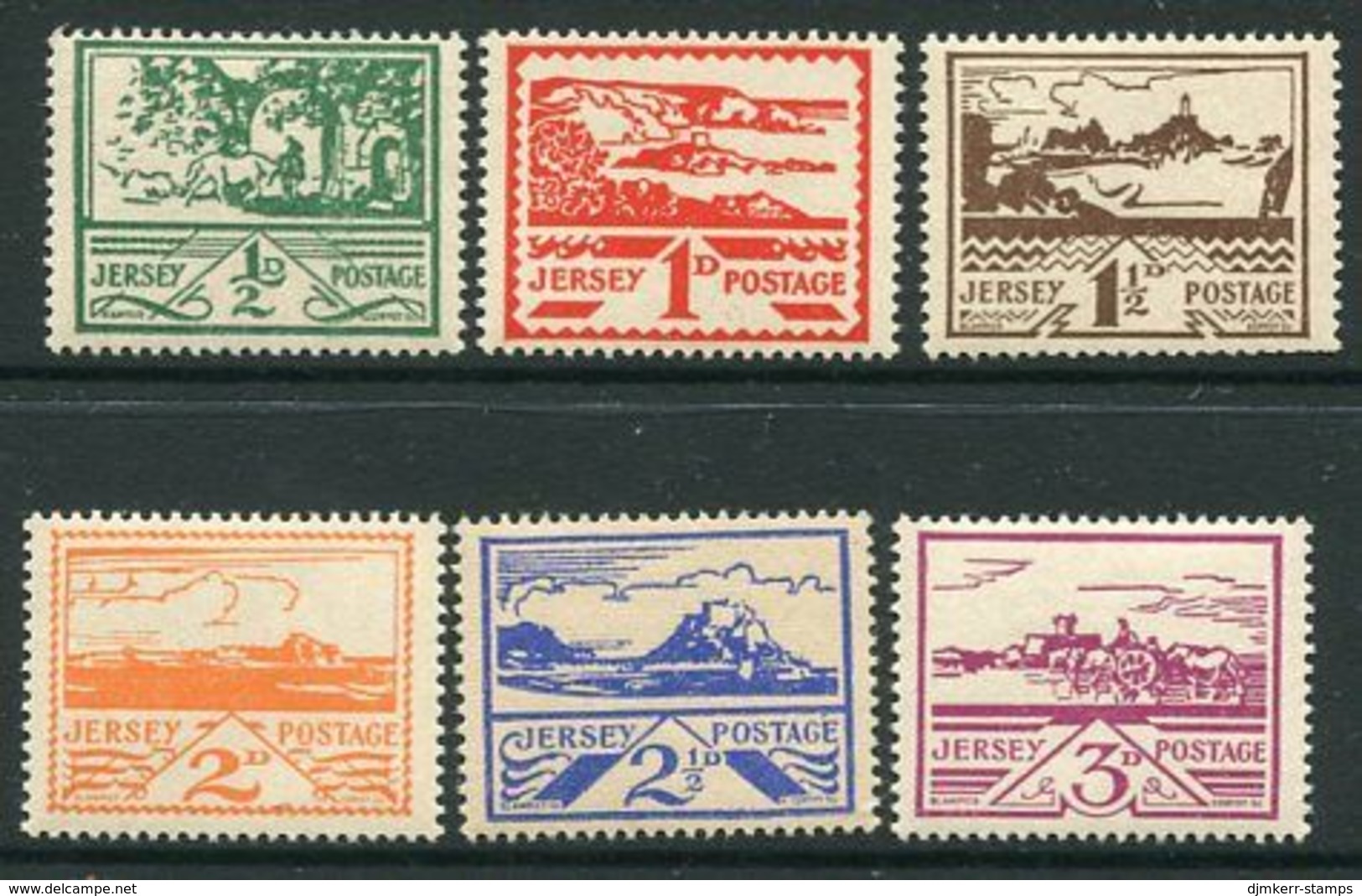 JERSEY 1943 Views Definitive MNH / **.  Michel 3-8 - Occupation 1938-45