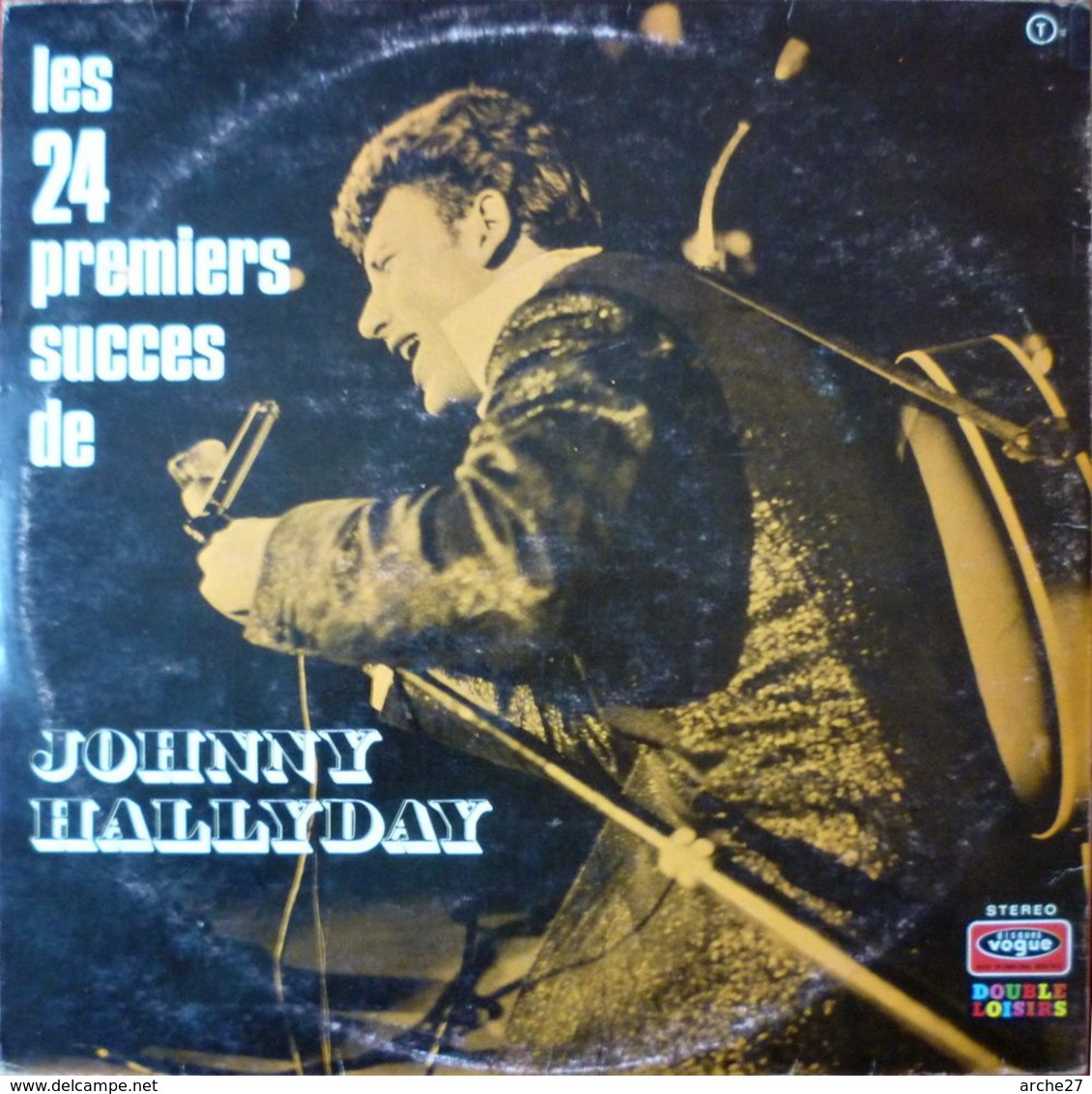 JOHNNY HALLYDAY - LP - 2 X 33T - Disque Vinyle - Les 24 Premiers Succès - 555 - Rock