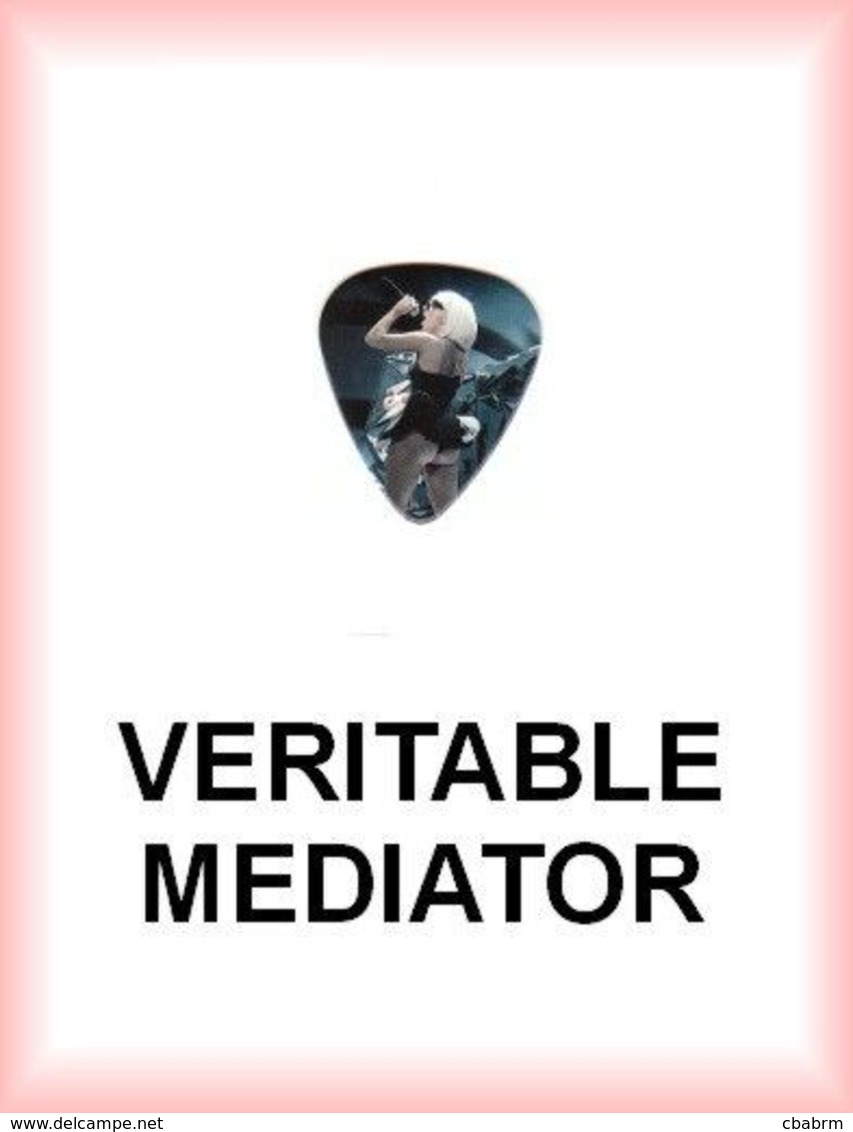 LADY GAGA MEDIATOR Medium PLECTRUM Guitar Pick (chante) - Toebehoren En Hoezen