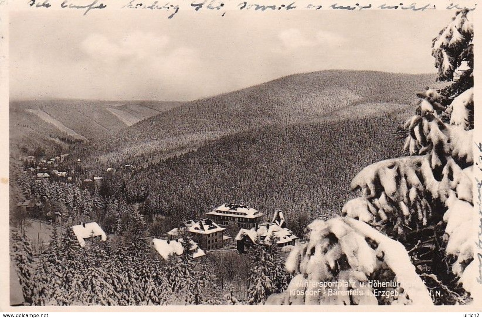 AK Kipsdorf - Bärenfels - Erzgebirge - Winter - Prachtstempel Bärenfels 1939  (50716) - Kipsdorf